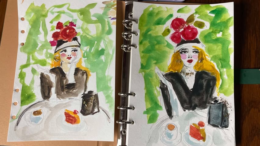 Watercolour Ladies – Painting Process